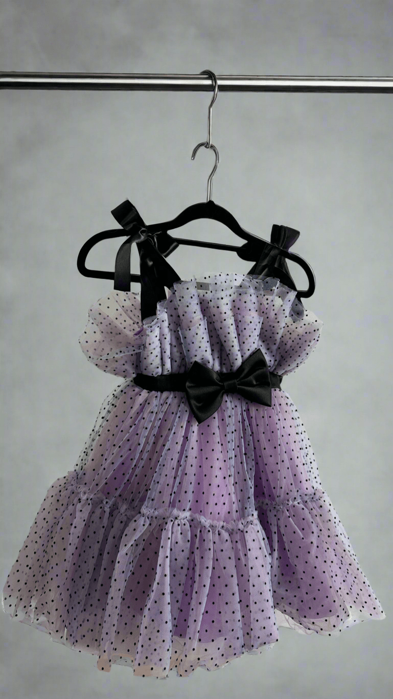 Polka dot Mesh Dress - FILZEH NOOR