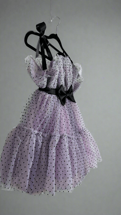 Polka dot Mesh Dress - FILZEH NOOR