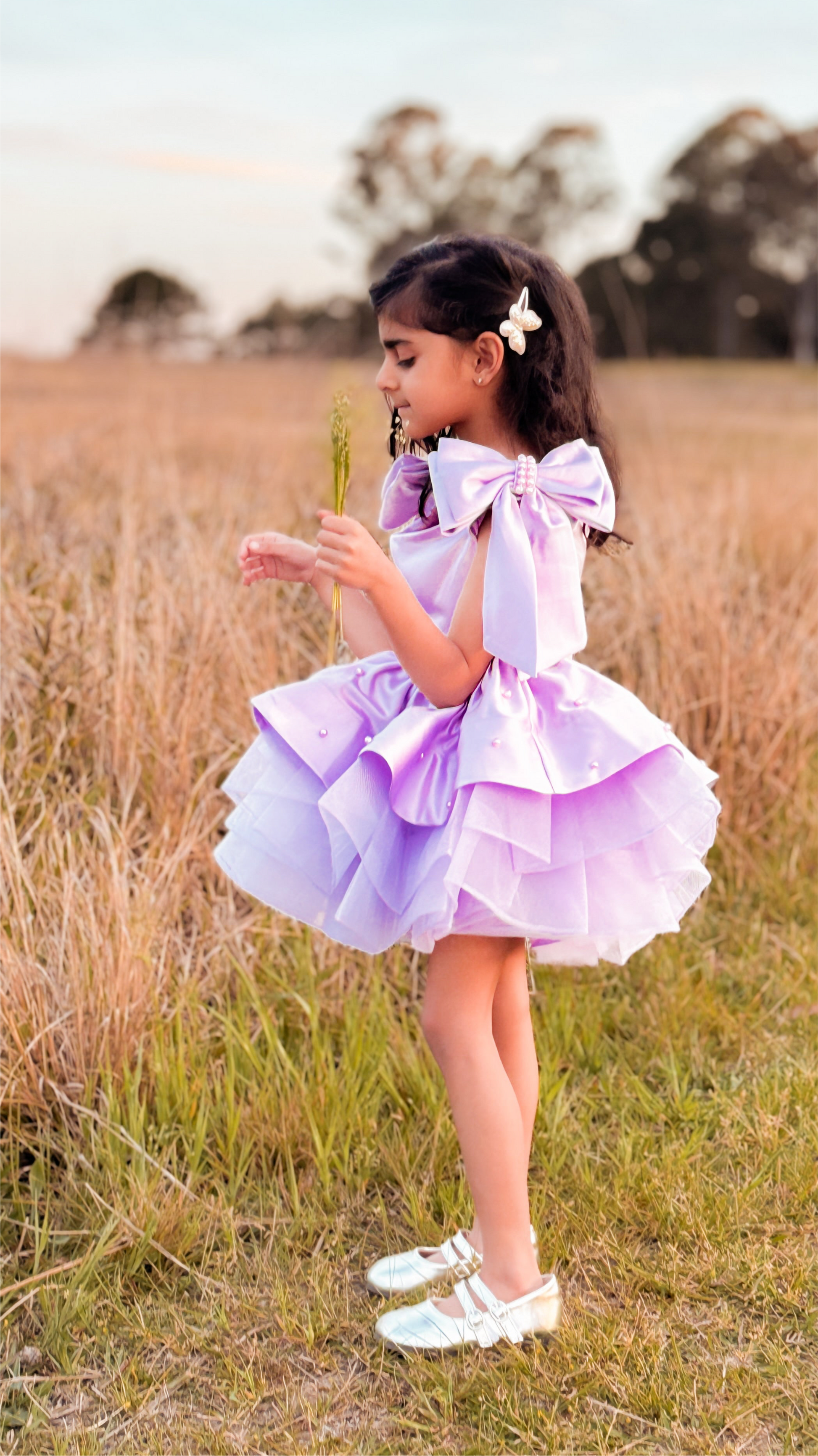 Baby Girls Special Occasion - Lilac Royal Bow - FILZEH NOOR